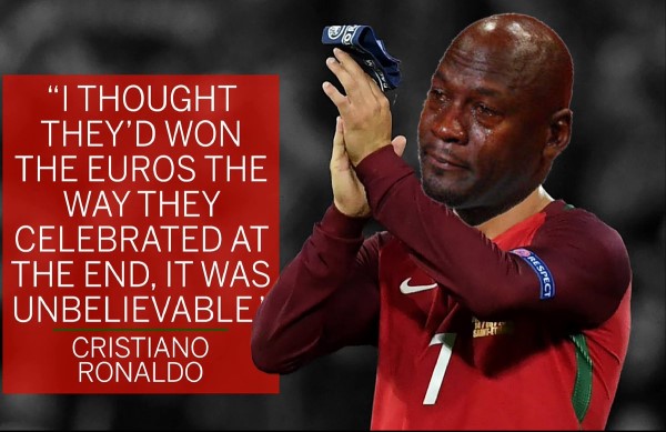 葡萄牙首戰(zhàn)1比1被冰島逼平C羅怒了，賽后拒絕握手遭球迷群嘲 